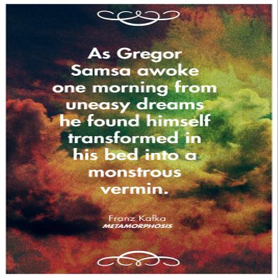 100% Smooth Cotton Paper - Franz Kafka Quote - Metamorphosis - Art Print Photo Poster Gift - Size: 24 x 16 Inches