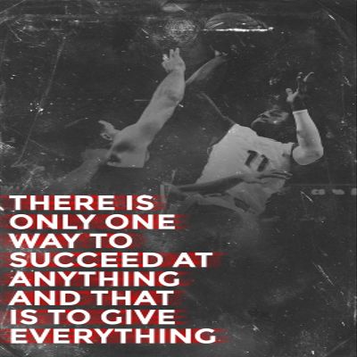 100% Smooth Cotton Paper - Basketball Motivational Poster 10"There is only one Way to Succeed Photo Print Art Motivation Quote Gift B Ball - Size: 24 x 16 Inches