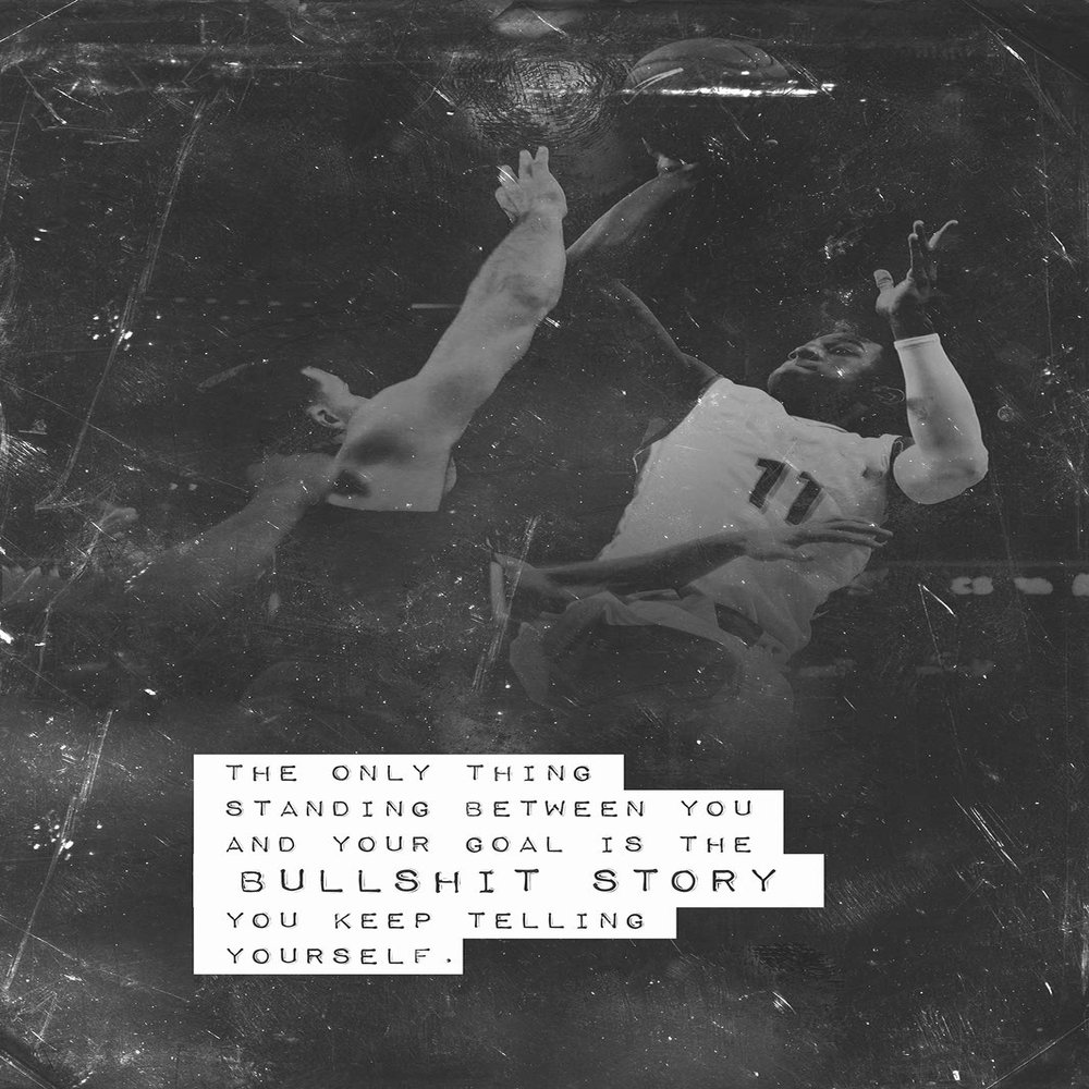 100% Smooth Cotton Paper - Basketball Motivational Poster 08"Bulls**t Story. Photo Print Art Motivation Quote Gift B Ball - Size: 24 x 16 Inches
