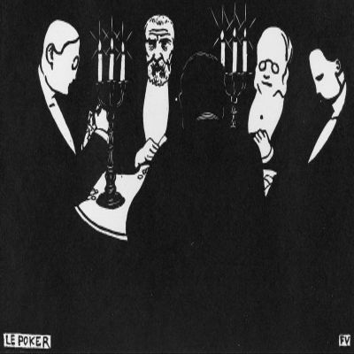 100% Smooth Cotton Paper - Felix Vallotton - Poker (1896) Photo Poster Painting Art Print - Size: 24 x 16 Inches