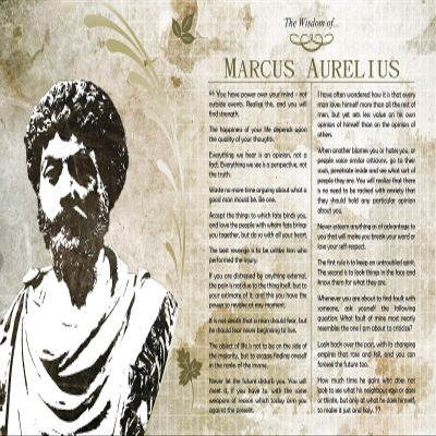 100% Smooth Cotton Paper - The Wisdom of Marcus Aurelius Poster - Photo Art Print Gift Motivation - Size: 24 x 16 Inches