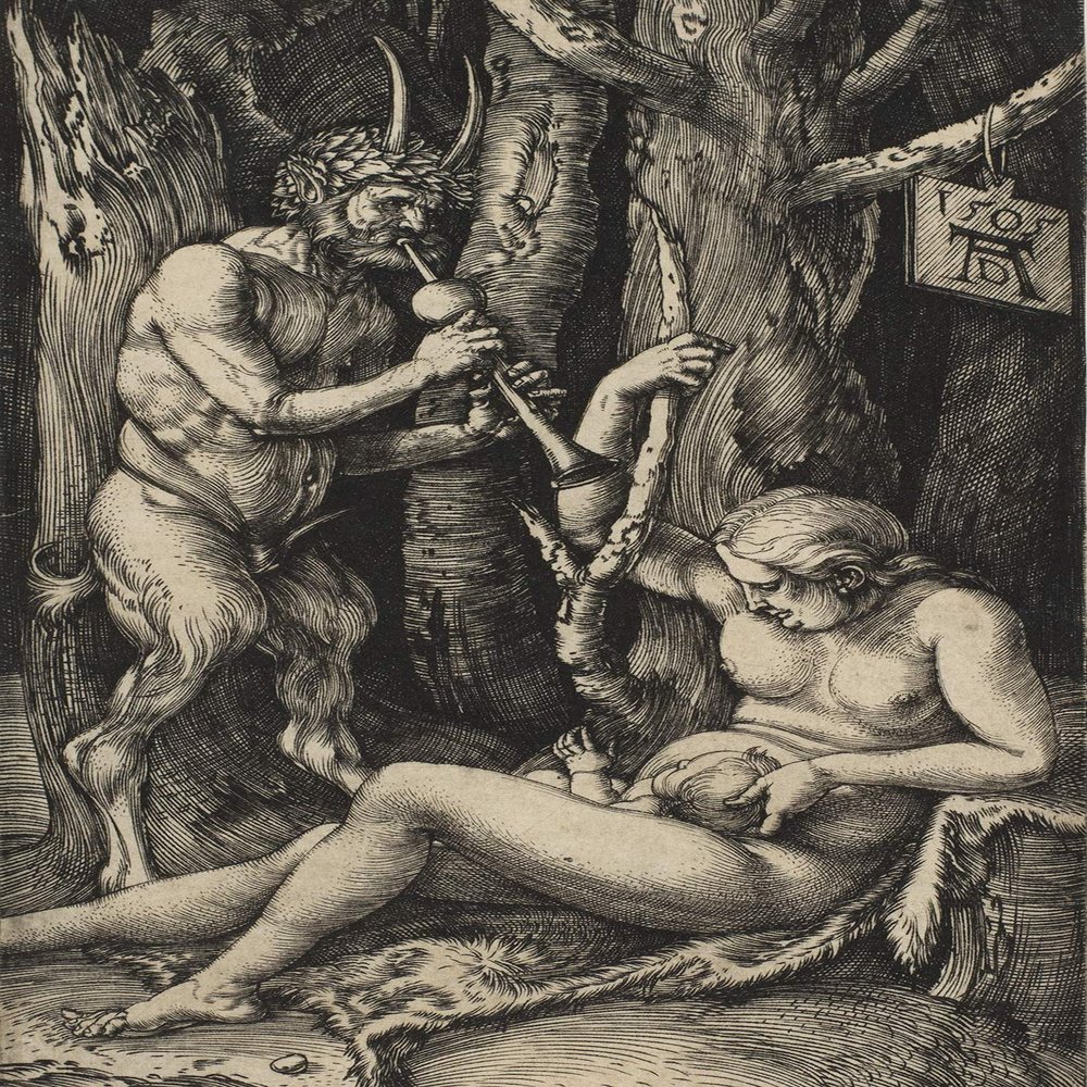 100% Smooth Cotton Paper - Albrecht Durer - Satyr Family (1505) - Painting Photo Poster Print Art Gift Wall Home Decor - Drer Silenos Greek Mythology Drawing - Size: 24 x 16 Inches