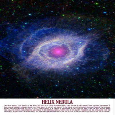 100% Smooth Cotton Paper - Helix Nebula Poster - Photo Art Print Gift Motivation - NASA Space Astronomy Nebulae Dying Star Explosion Supernova - Size: 24 x 16 Inches