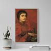 100% Smooth Cotton Paper - Charles W. Bartlett - Study in Red/Emily Gertrude Littlejohns Bartlett (1897) Photo Poster Painting Art Print - Size: 24 x 16 Inches view 4