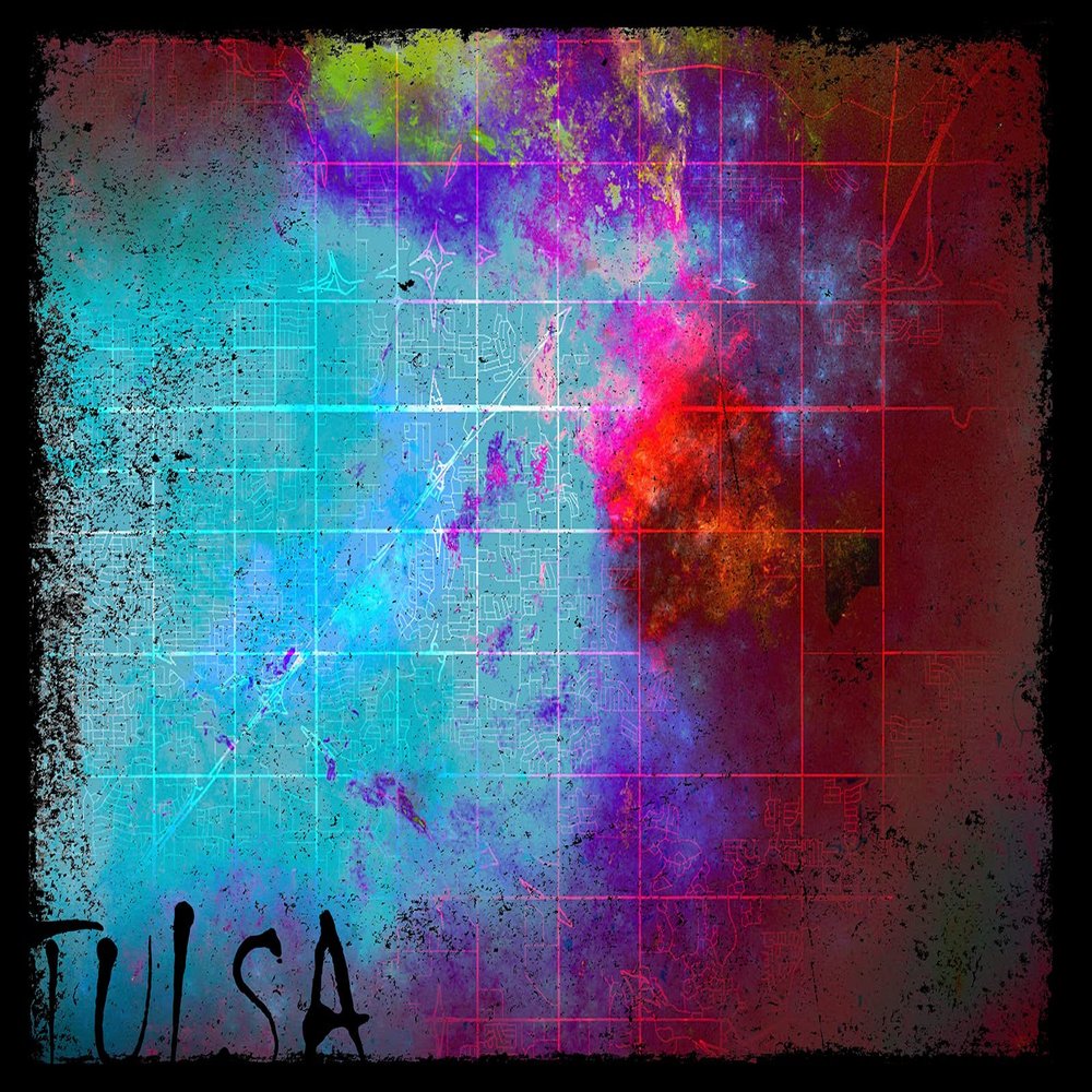 100% Smooth Cotton Paper - Tulsa, Oklahoma, USA Original Map Design Colourboo - Art Print Poster Photo Gift - Size: 24 x 16 Inches