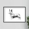 100% Smooth Cotton Paper - Welsh Corgi Drawing - Photo Poster Art Print - Size: 24 x 16 Inches view 4