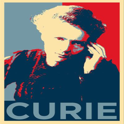 100% Smooth Cotton Paper - Marie Curie Art Print 'Hope' - Photo Poster Gift - Size: 24 x 16 Inches