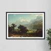 100% Smooth Cotton Paper - Albert Bierstadt - Lake Lucerne (1858) - Painting Photo Poster Print Art Gift Home Wall Decor Switzerland Landscape - Size: 24 x 16 Inches view 4
