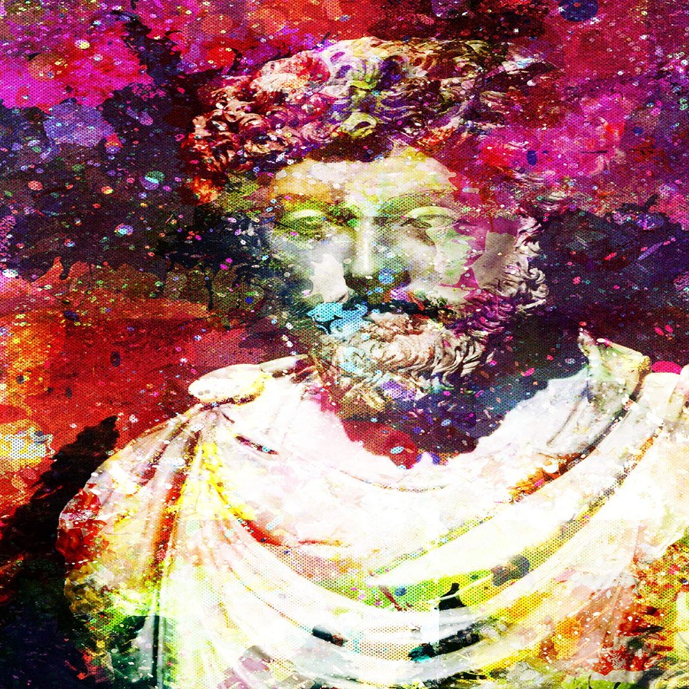 100% Smooth Cotton Paper - Marcus Aurelius Art Print Poster COLOURBURST Photo Gift - Size: 24 x 16 Inches