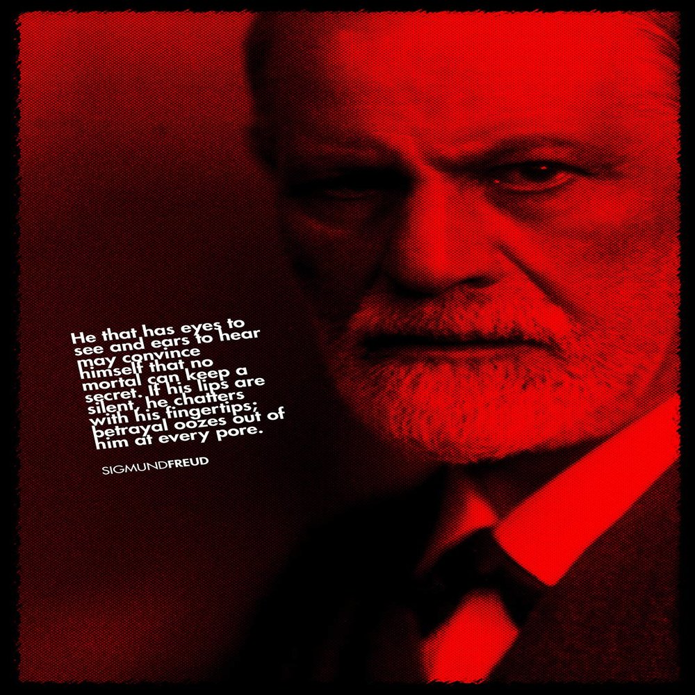 100% Smooth Cotton Paper - Sigmund Freud Art Print - Poster Quote Gift - Psychoanalysis Psychiatry Therapy - Size: 24 x 16 Inches