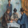 100% Smooth Cotton Paper - Paul Czanne - The Card Players (1892) - Reproduction of a Painting - Photo Poster Print Art Gift - Cezanne Poker Games Hold Em - Size: 24 x 16 Inches view 1