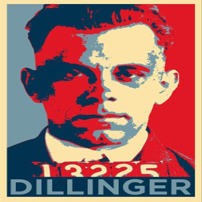 100% Smooth Cotton Paper - John Dillinger Art Print 'Hope' - Photo Poster Gift - Crime Mafia - Size: 24 x 16 Inches