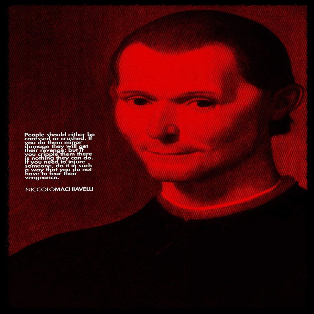 100% Smooth Cotton Paper - Niccolo Machiavelli Art Print - Poster Quote Gift - The Prince - Size: 24 x 16 Inches