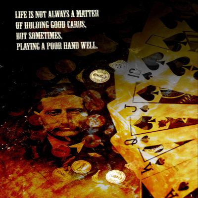 100% Smooth Cotton Paper - Poker Motivational Poster 04"Life is not Always. Photo Print Art Motivation Quote Gift No Limit Texas Hold'em - Size: 24 x 16 Inches