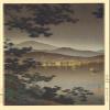 100% Smooth Cotton Paper - Tsuchiya Koitsu - Midnight Scene at Atami (1935) Ukiyo-e Japan Japanese Poster Painting Art Print - Size: 24 x 16 Inches view 1