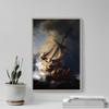100% Smooth Cotton Paper - Rembrandt - The Storm on The Sea of Galilee (1633) - Reproduction of a Painting - Photo Poster Print Art Gift - Size: 24 x 16 Inches view 4