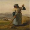 100% Smooth Cotton Paper - Jean-Francois Millet - Woman with a Rake (1857) - Reproduction of a Painting - Photo Poster Print Art Gift - Jean-Franois - Size: 24 x 16 Inches view 1