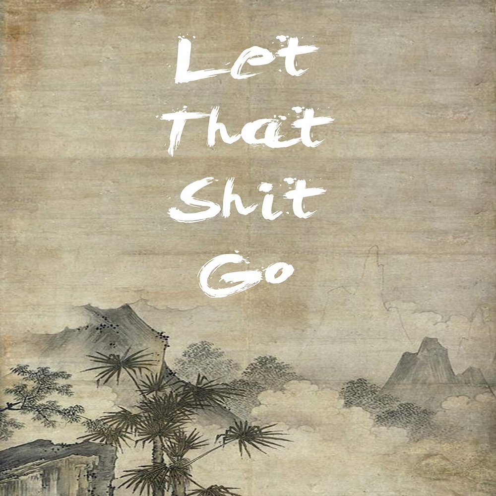 100% Smooth Cotton Paper - Zen Motivation 10"Let That sh*t go Poster Photo Art Print Buddhism Spirituality Meditation Quote - Size: 24 x 16 Inches