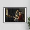 100% Smooth Cotton Paper - Johannes Vermeer - Girl Interrupted at her Music (1661) Photo Poster Painting Art Print - Size: 24 x 16 Inches view 4