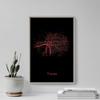 100% Smooth Cotton Paper - Tulsa, Oklahoma, USA Original Map Design Red Splatter - Art Print Poster Photo Gift - Size: 24 x 16 Inches view 4