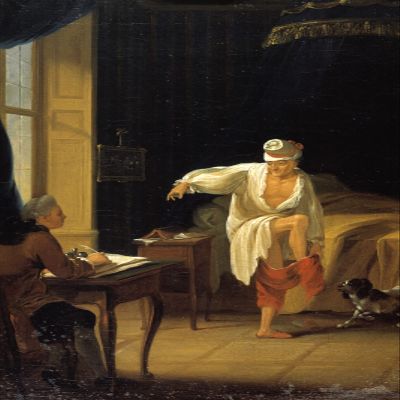 100% Smooth Cotton Paper - Jean Huber - Voltaire at his Rising in Ferney Dictating to his Secretary Collini (1772) Photo Poster Painting Art Print - Size: 24 x 16 Inches