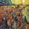 100% Smooth Cotton Paper - Vincent Van Gogh - The Red Vineyard (1888) - Painting Photo Poster Print Art Gift - Willem Dutch Post-Impressionist - Size: 24 x 16 Inches view 1