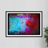 100% Smooth Cotton Paper - Santiago, Chile Original Map Design Colourboo - Art Print Poster Photo Gift - Size: 24 x 16 Inches view 4