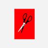 100% Smooth Cotton Paper - Scissors REDJECT - Art Print Poster Gift Retro - Stationary Cutting Crafts Lover - Size: 24 x 16 Inches view 2