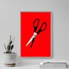 100% Smooth Cotton Paper - Scissors REDJECT - Art Print Poster Gift Retro - Stationary Cutting Crafts Lover - Size: 24 x 16 Inches view 4