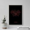 100% Smooth Cotton Paper - Luton, England, United Kingdom (UK) Original Map Design Red Splatter - Art Print Poster Photo Gift - Size: 24 x 16 Inches view 4