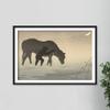 100% Smooth Cotton Paper - Ohara Koson - Man and Horse by Moonlight (1928) Ukiyo-e Japan Japanese Poster Painting Art Print - Size: 24 x 16 Inches view 4