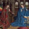100% Smooth Cotton Paper - Jan Van Eyck - The Annunciation (1436) Photo Poster Painting Art Print - Size: 24 x 16 Inches view 1