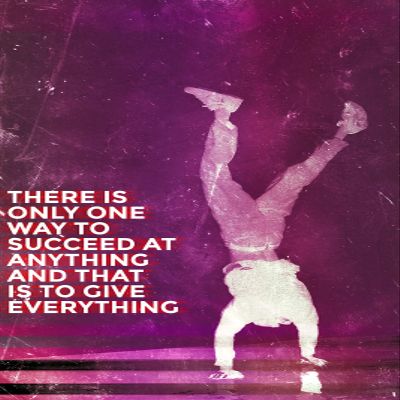 100% Smooth Cotton Paper - Handstand Motivational Poster 10"Succeed. Photo Print Art Motivation Quote Gift Gymnastics - Size: 24 x 16 Inches