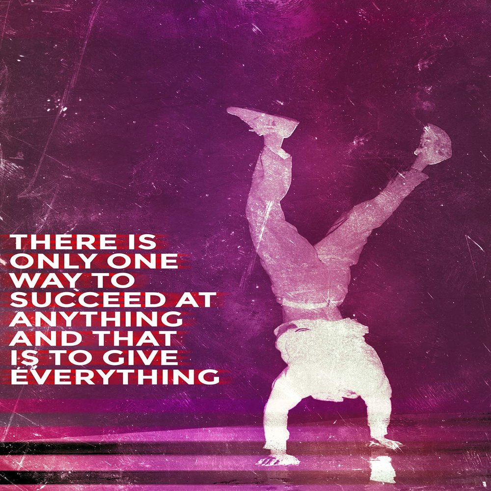 100% Smooth Cotton Paper - Handstand Motivational Poster 10"Succeed. Photo Print Art Motivation Quote Gift Gymnastics - Size: 24 x 16 Inches