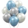 AFTERLOON Biodegradable Balloons 24 pcs Pearlized White/Silver/Baby Blue 10 Inch Pearl Color, Pearlescent Thickened Extra Strong Natural Latex Helium Float, Colorful Bulk Color Globos Para De Kids view 1