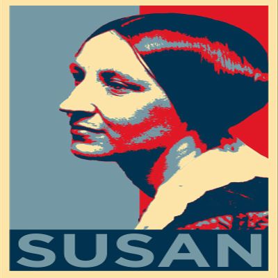 100% Smooth Cotton Paper - Susan B. Anthony Art Print 'Hope' - Photo Poster Gift - Feminist Feminism Quaker Slavery Abolitionist - Size: 24 x 16 Inches