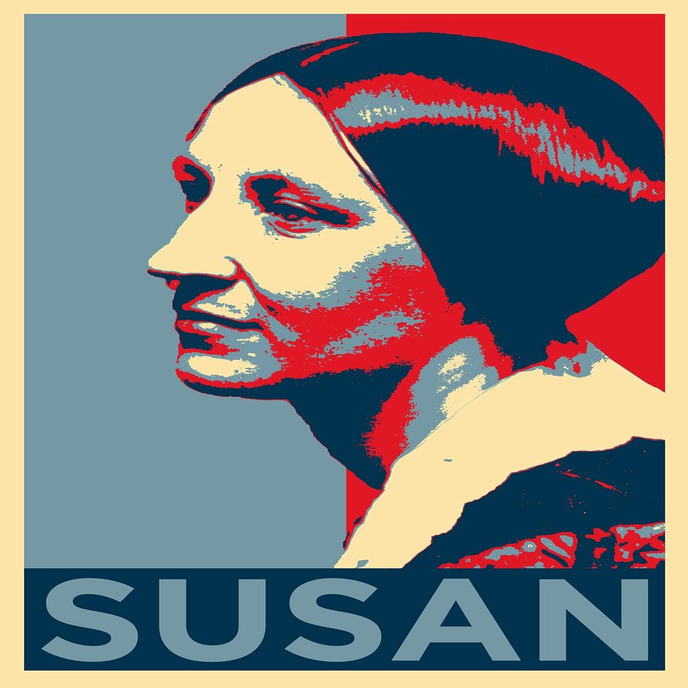 100% Smooth Cotton Paper - Susan B. Anthony Art Print 'Hope' - Photo Poster Gift - Feminist Feminism Quaker Slavery Abolitionist - Size: 24 x 16 Inches