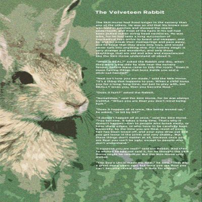 100% Smooth Cotton Paper - The Velveteen Rabbit Extract/Quote - The Skin Horse had Lived - Print Photo Poster - Art - Size: 24 x 16 Inches