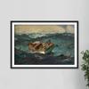 100% Smooth Cotton Paper - Winslow Homer - The Gulf Stream (1899) - Painting Photo Poster Print Art Gift Wall Home Decor - Ocean Water Waves Slave Boat - Size: 24 x 16 Inches view 4