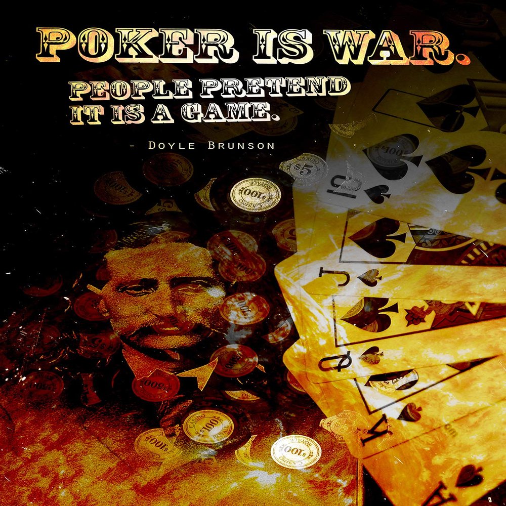 100% Smooth Cotton Paper - Poker Motivational Poster 01"Poker is war. Photo Print Art Motivation Quote Gift No Limit Texas Hold'em - Size: 24 x 16 Inches
