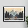 100% Smooth Cotton Paper - Hiroshi Yoshida - Morning Mist in Taj Mahal (1932) Photo Poster Painting Art Print - Size: 24 x 16 Inches view 4