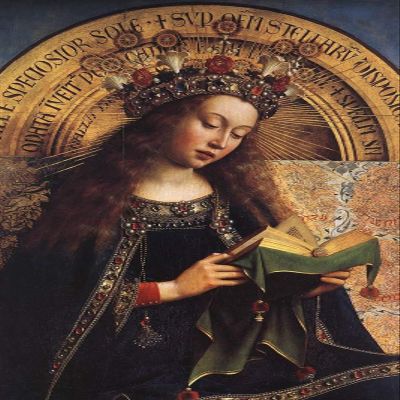 100% Smooth Cotton Paper - Jan Van Eyck - The Virgin Mary (1429) - Reproduction of a Painting - Photo Poster Print Art Gift - Size: 24 x 16 Inches