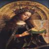 100% Smooth Cotton Paper - Jan Van Eyck - The Virgin Mary (1429) - Reproduction of a Painting - Photo Poster Print Art Gift - Size: 24 x 16 Inches view 1