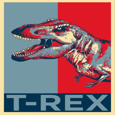 100% Smooth Cotton Paper - Tyrannosaurus Rex Art Print 'Hope' - Photo Poster Gift - T-Rex Dinosaur - Size: 24 x 16 Inches