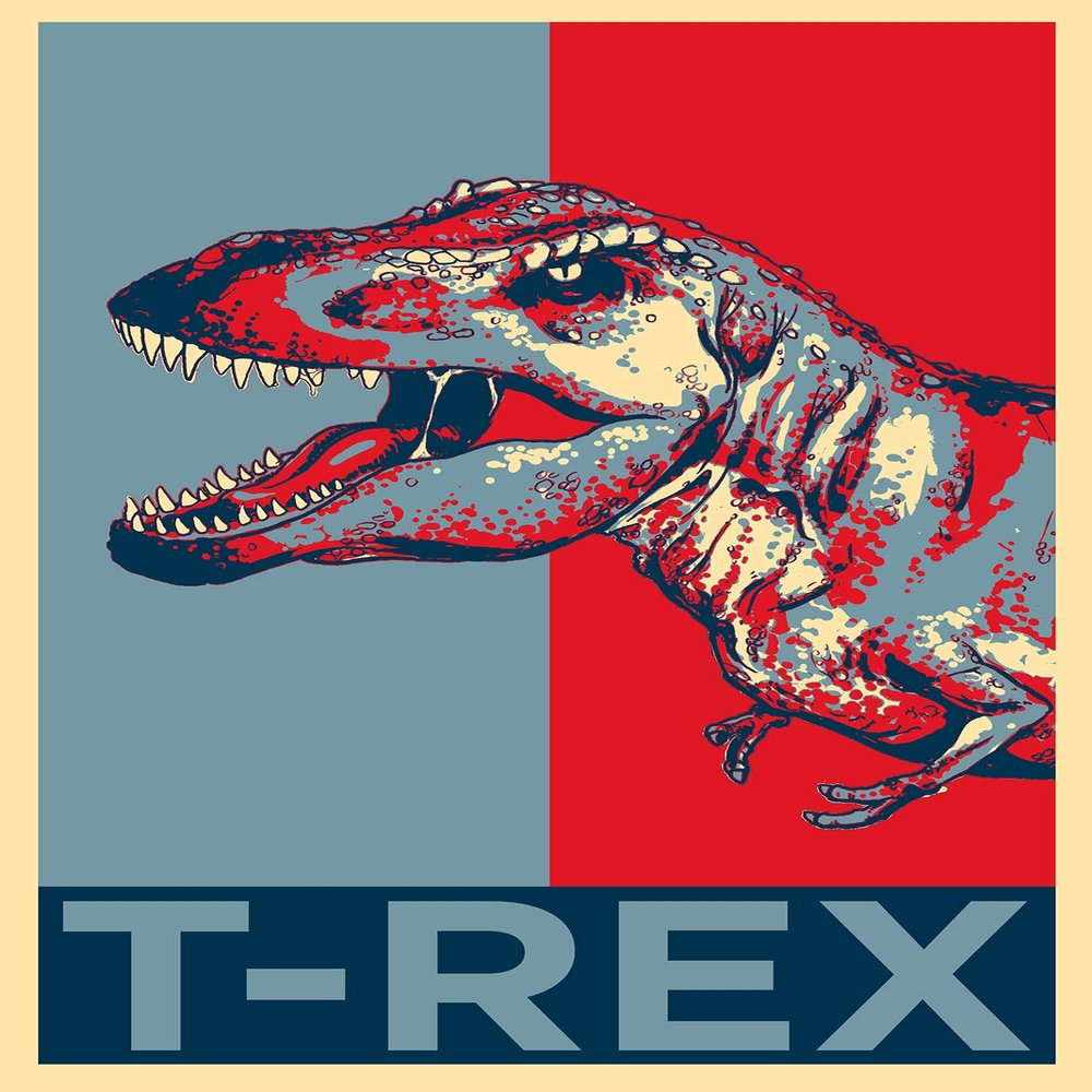 100% Smooth Cotton Paper - Tyrannosaurus Rex Art Print 'Hope' - Photo Poster Gift - T-Rex Dinosaur - Size: 24 x 16 Inches