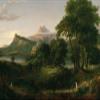 100% Smooth Cotton Paper - Thomas Cole - The Course of Empire - The Arcadian or Pastoral State (1834) Photo Poster Painting Art Print - Size: 24 x 16 Inches view 1
