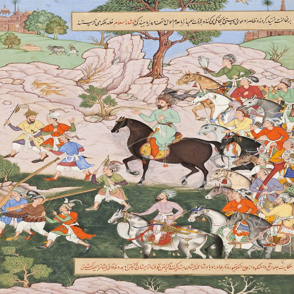 100% Smooth Cotton Paper - Tulsi Madhu - Toda Mongke and his Mongol Horde Folio from a History of Genghis Khan (1596) Photo Poster Painting Art Print - Size: 24 x 16 Inches
