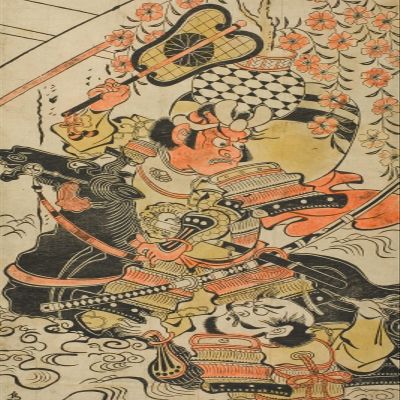 100% Smooth Cotton Paper - Torii Kiyonobu I - A Battle in Mid-Stream (1710) Photo Poster Painting Art Print - Size: 24 x 16 Inches