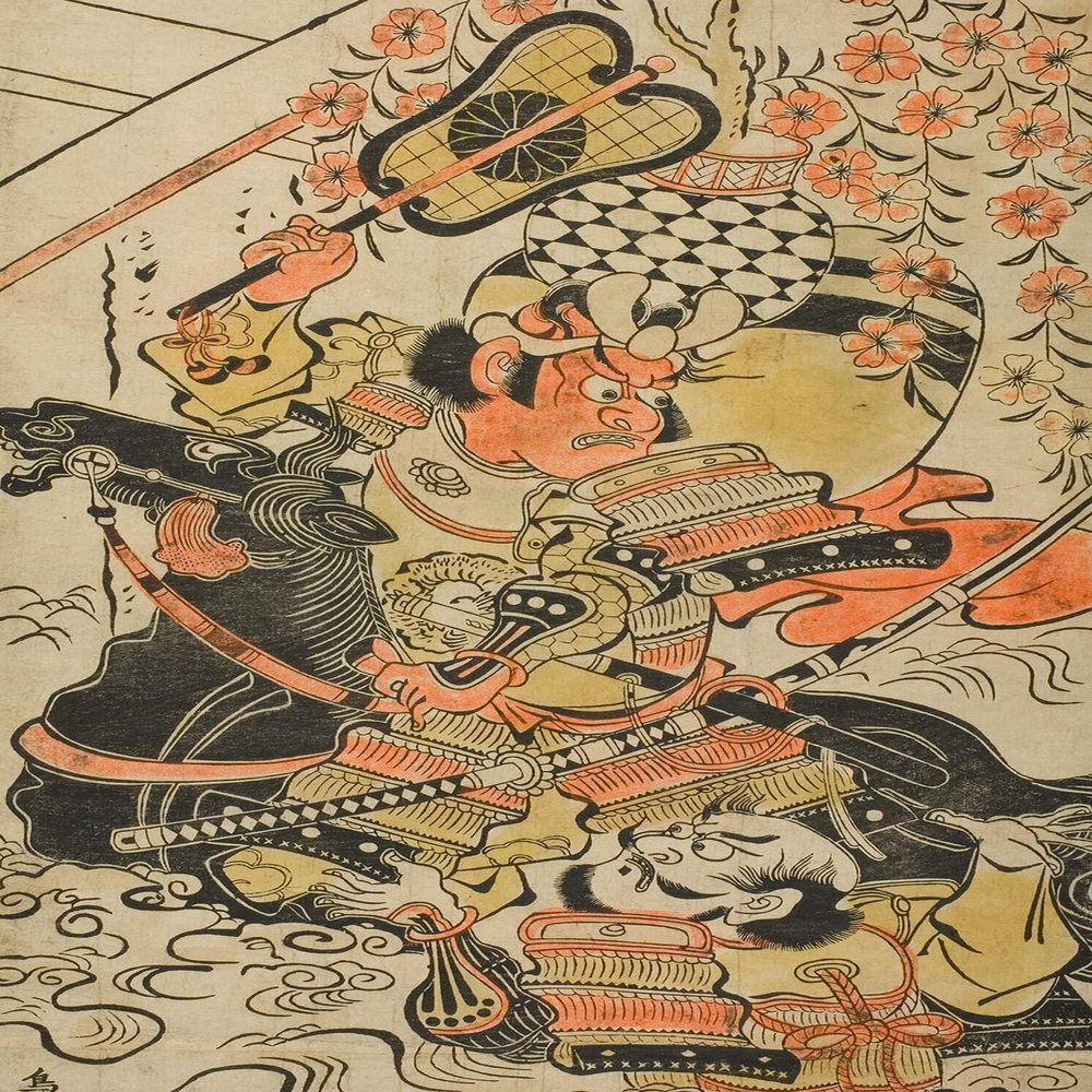 100% Smooth Cotton Paper - Torii Kiyonobu I - A Battle in Mid-Stream (1710) Photo Poster Painting Art Print - Size: 24 x 16 Inches