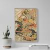 100% Smooth Cotton Paper - Torii Kiyonobu I - A Battle in Mid-Stream (1710) Photo Poster Painting Art Print - Size: 24 x 16 Inches view 4